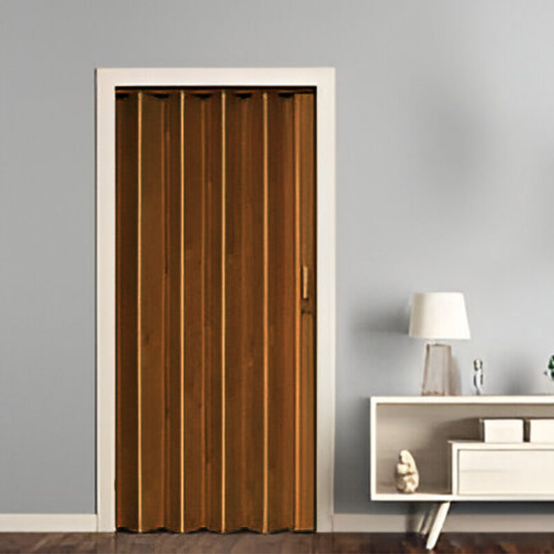 Puerta Plegable de PVC Caoba 91cm X 210cm
